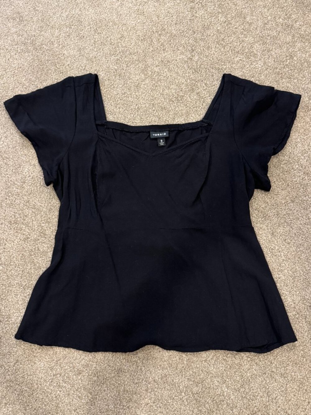 Torrid Black Peplum Top